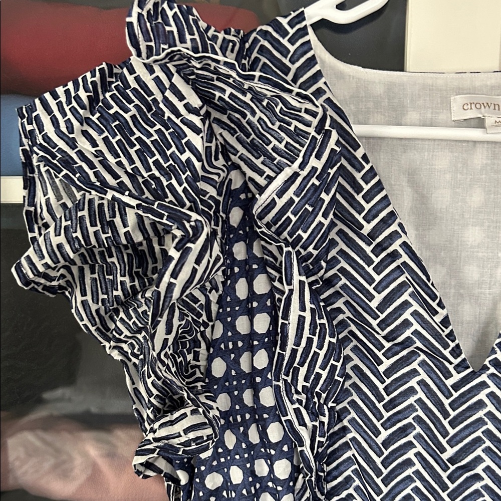 Crown & Ivy Navy and White Midi Dress - Picture 3 of 4